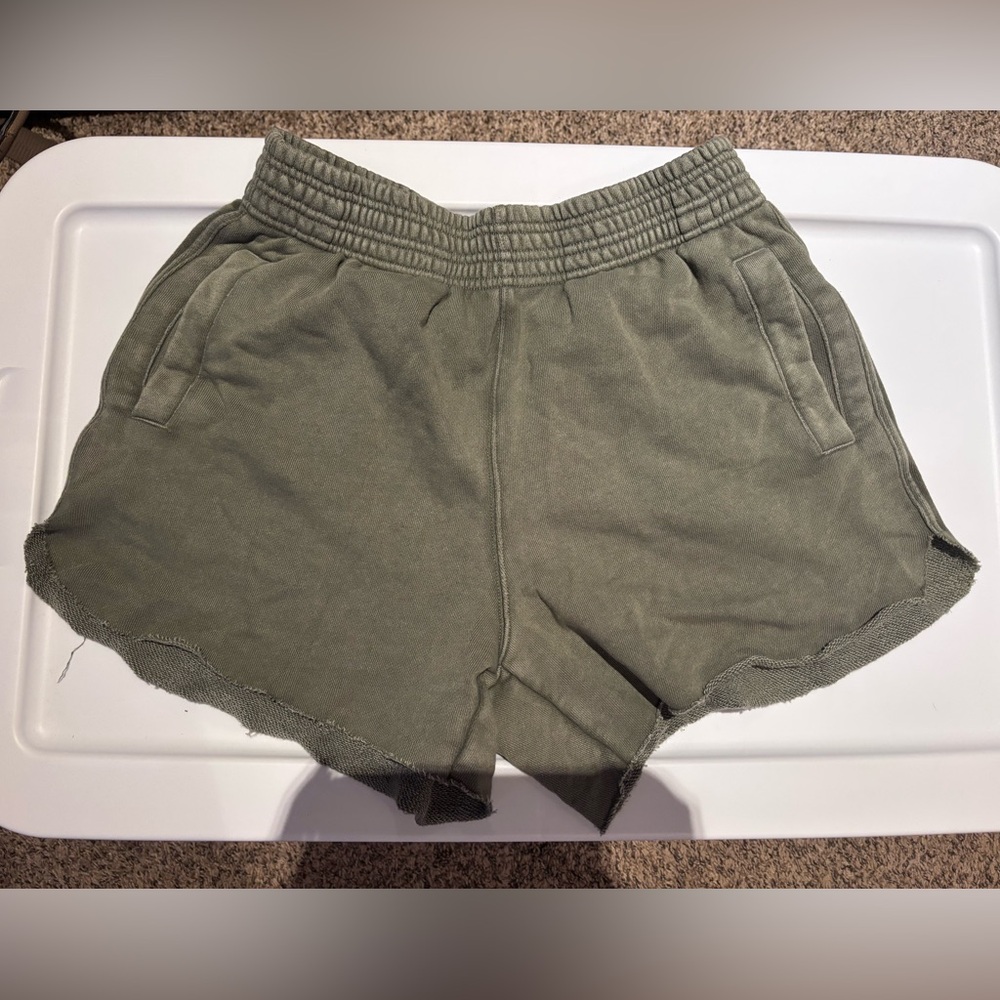 Aerie Olive Green Women's Fleece Shorts